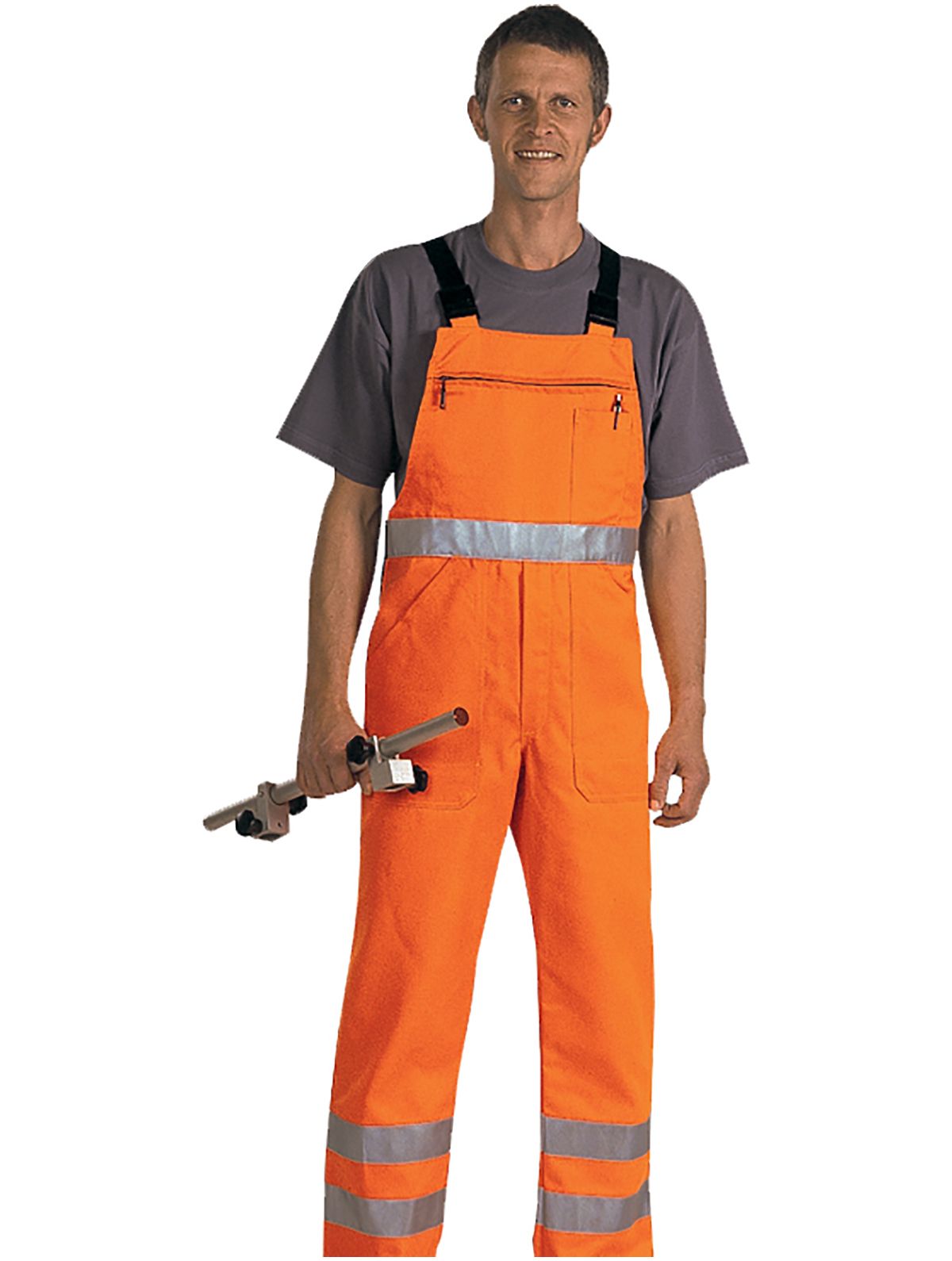 Latzhose mit Leuchtstreifen