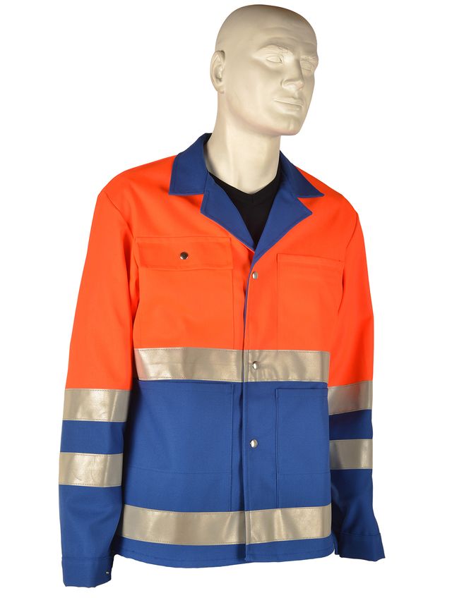 Jacke zweifarbig Leuchstreifen