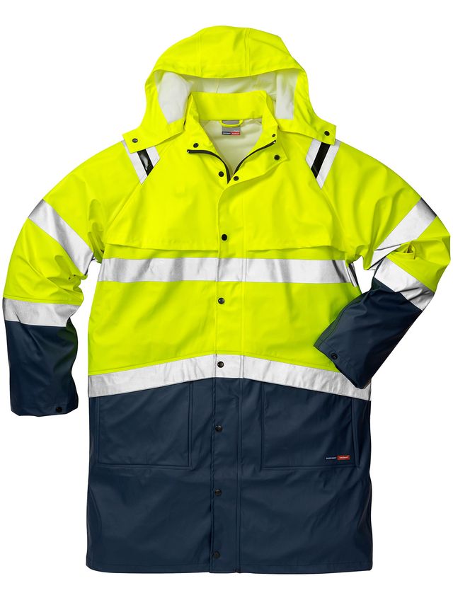 Manteau de pluie haute visibilité bicolore